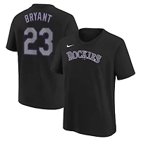 Youth Nike Kris Bryant Black Colorado Rockies Name & Number T-Shirt