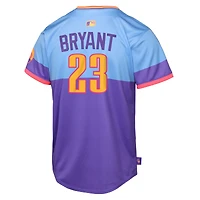 Maillot Nike Kris Bryant violet/bleu clair pour jeune joueur des Colorado Rockies 2025 City Connect Limited
