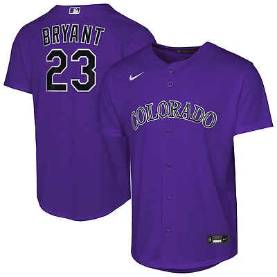 Youth Nike Kris Bryant Purple Colorado Rockies Alternate Replica Jersey