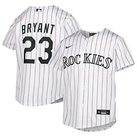 Maillot de joueur réplique alternatif des Colorado Rockies Nike Kris Bryant blanc pour jeune