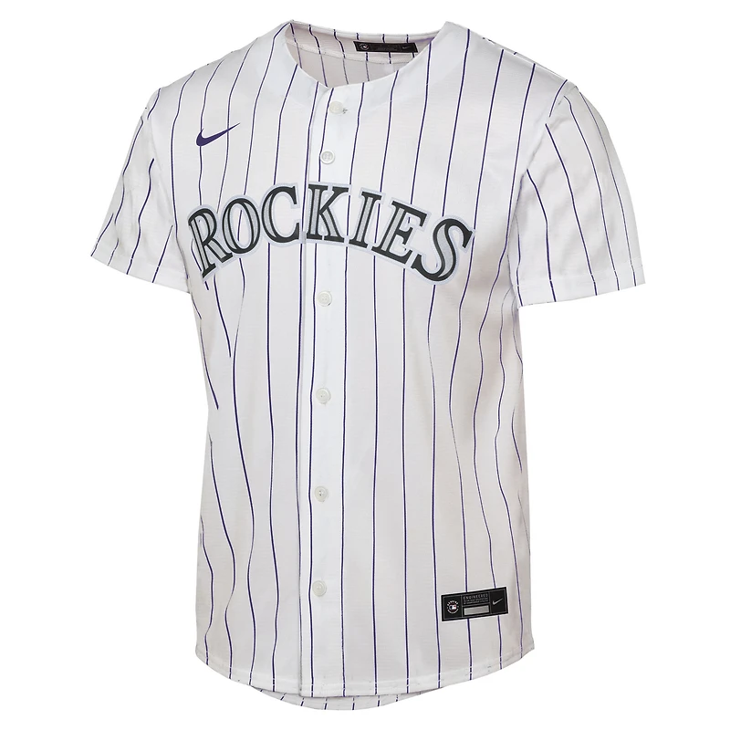 Maillot de joueur Nike Kris Bryant blanc pour jeunes Colorado Rockies Home Replica 2.0