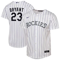 Maillot de joueur Nike Kris Bryant blanc pour jeunes Colorado Rockies Home Replica 2.0