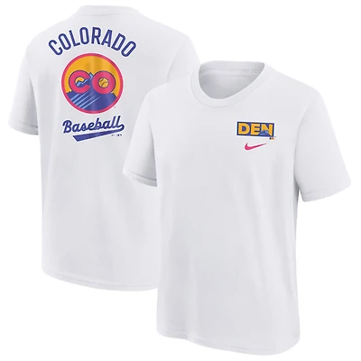 Youth Nike  White Colorado Rockies 2025 City Connect T-Shirt