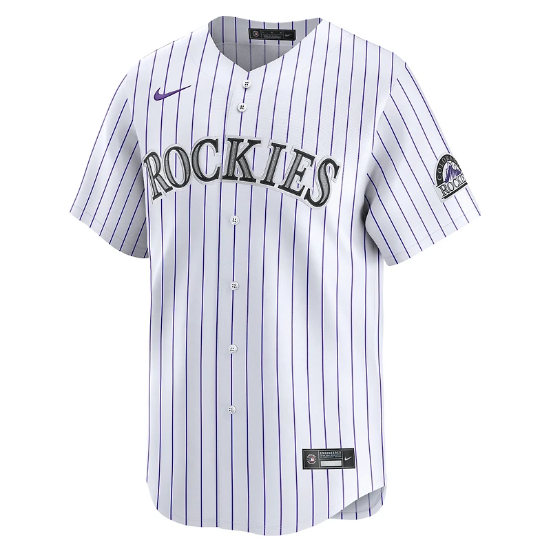 Maillot Nike blanc à domicile des Rockies du Colorado pour jeunes