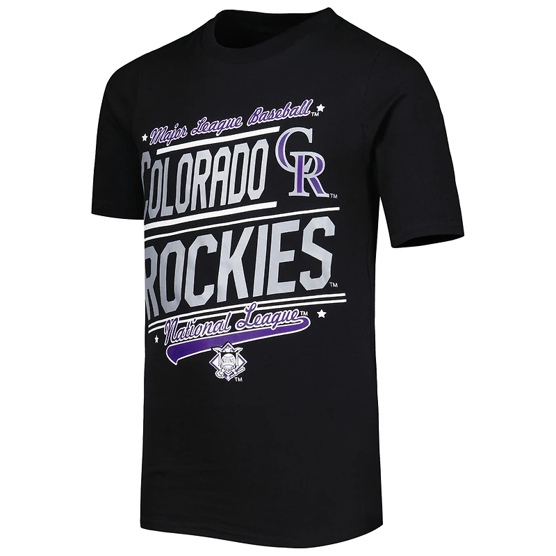 Youth Stitches Black/White Colorado Rockies Combo T-Shirt Set