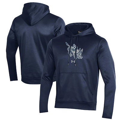 Men's Under Armour Navy Colorado School of Mines Orediggers Fleece Pullover Hoodie