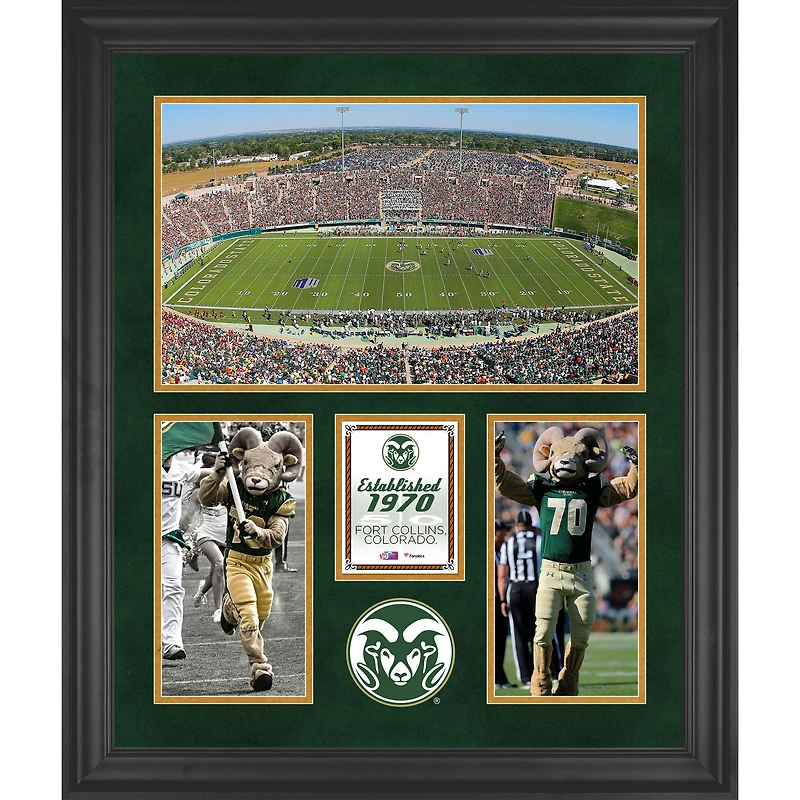 Collage encadré 20" x 24" des Colorado State Rams, Sonny Lubick Field, 3e ouverture