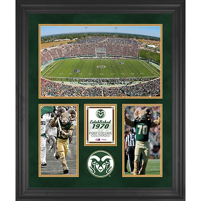 Collage encadré 20" x 24" des Colorado State Rams, Sonny Lubick Field, 3e ouverture