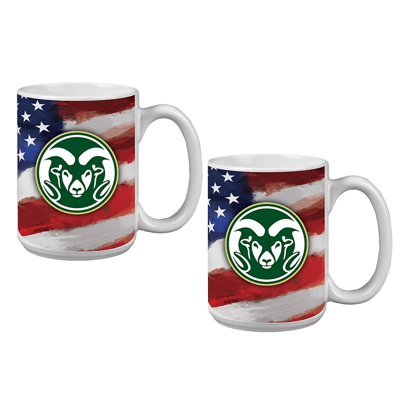Ensemble de deux tasses américaines Colorado State Rams de 44 cl