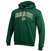 Sweat à capuche vert champion pour homme avec logo Arch Over des Colorado State Rams