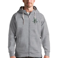 Men's Antigua Gray Colorado State Rams Victory Full-Zip Hoodie