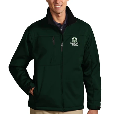 Men's Antigua Green Colorado State Rams Traverse Full-Zip Jacket