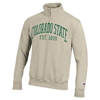 Men's Champion  Cream Colorado State Rams Established Date Quarter-Zip Pullover