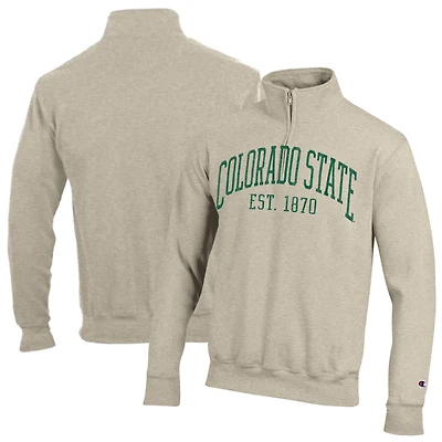 Pull à col zippé Champion Cream Colorado State Rams pour homme