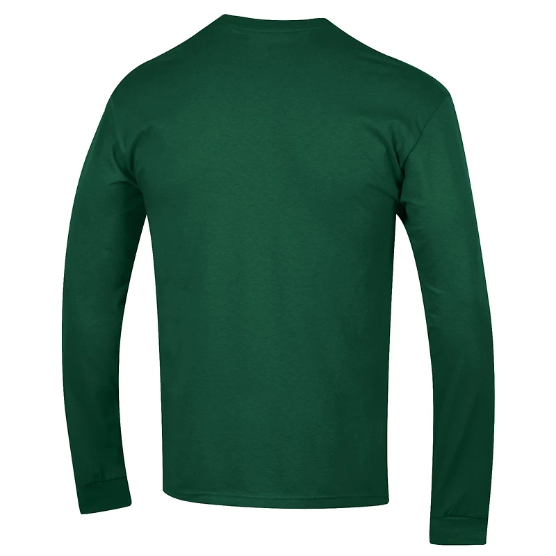 T-shirt de basket-ball à manches longues pour homme, vert, avec logo emblématique des Colorado State Rams