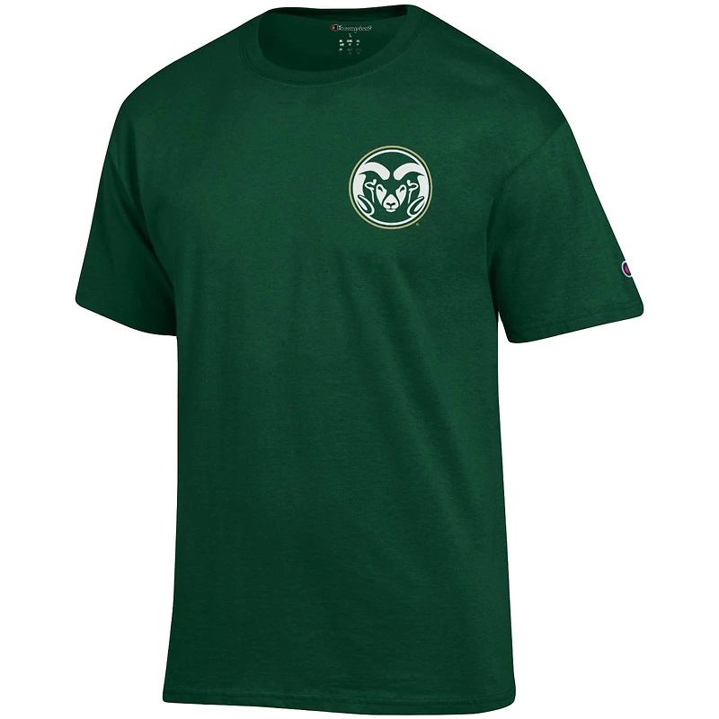 T-shirt vert champion pour homme Colorado State Rams Stack 2-Hit