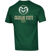 T-shirt vert champion pour homme Colorado State Rams Stack 2-Hit
