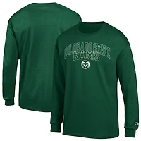 Men's Champion  Green Colorado State Rams Team Long-Sleeve T-Shirt