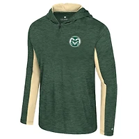 Sweat à capuche zippé quart de tour Always Sunny pour homme, vert Colosseum, Colorado State Rams