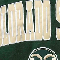 Men's Colosseum Green Colorado State Rams Arch & Logo Crew Neck Sweatshirt