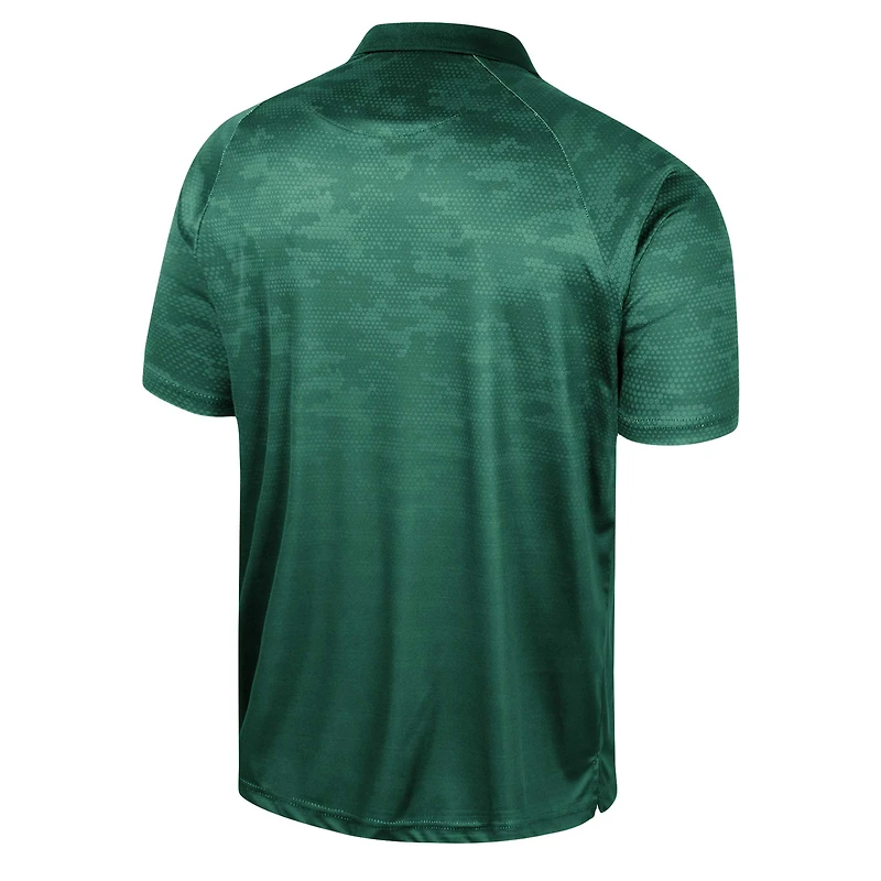 Polo à manches raglan en nid d'abeille Colorado State Rams Colosseum Green pour homme