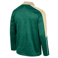 Veste à demi-zip chinée Colosseum Green Colorado State Rams pour hommes