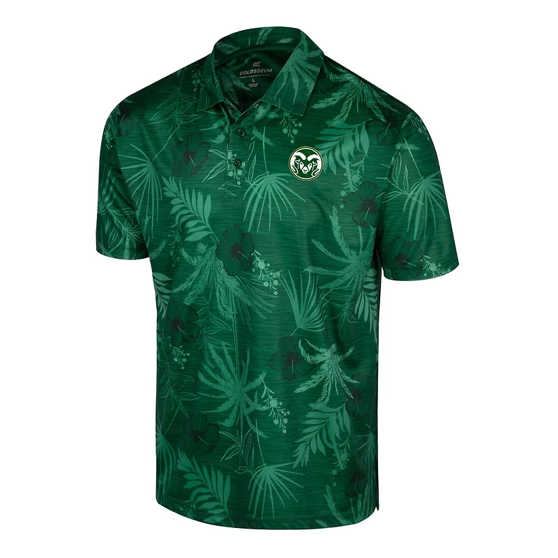 Men's Colosseum Green Colorado State Rams Palms Polo