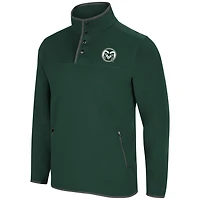 Men's Colosseum Green Colorado State Rams Rebound Snap Pullover Jacket