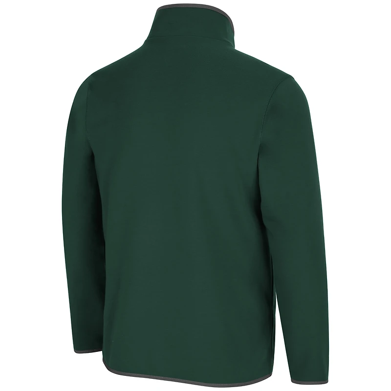 Men's Colosseum Green Colorado State Rams Rebound Snap Pullover Jacket