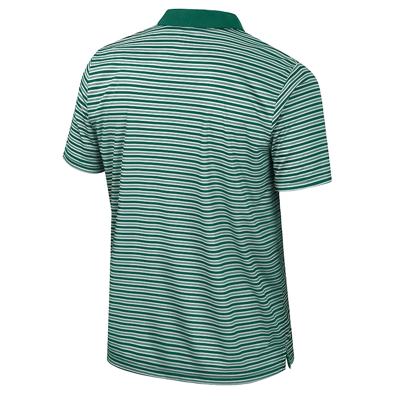 Men's Colosseum Green Colorado State Rams Striped Polo