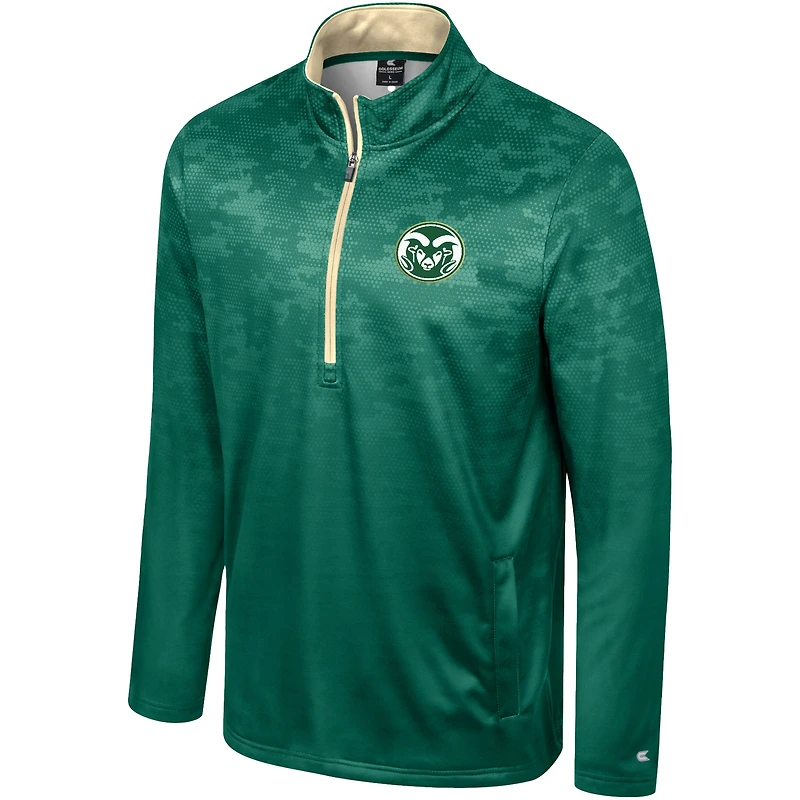 Men's Colosseum  Green Colorado State Rams The Machine Half-Zip Jacket