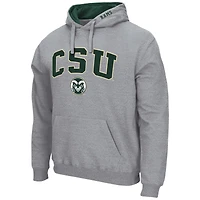 Chandail à capuchon Colosseum gris chiné pour homme Colorado State Rams Arch et logo