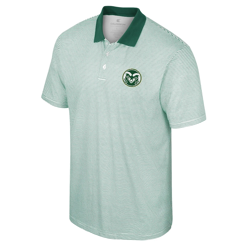 Polo Colosseum blanc à rayures et imprimé Colorado State Rams pour homme