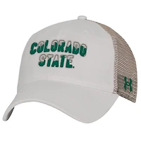 Men's Under Armour  Cream Colorado State Rams College Essentials Adjustable Trucker Hat
