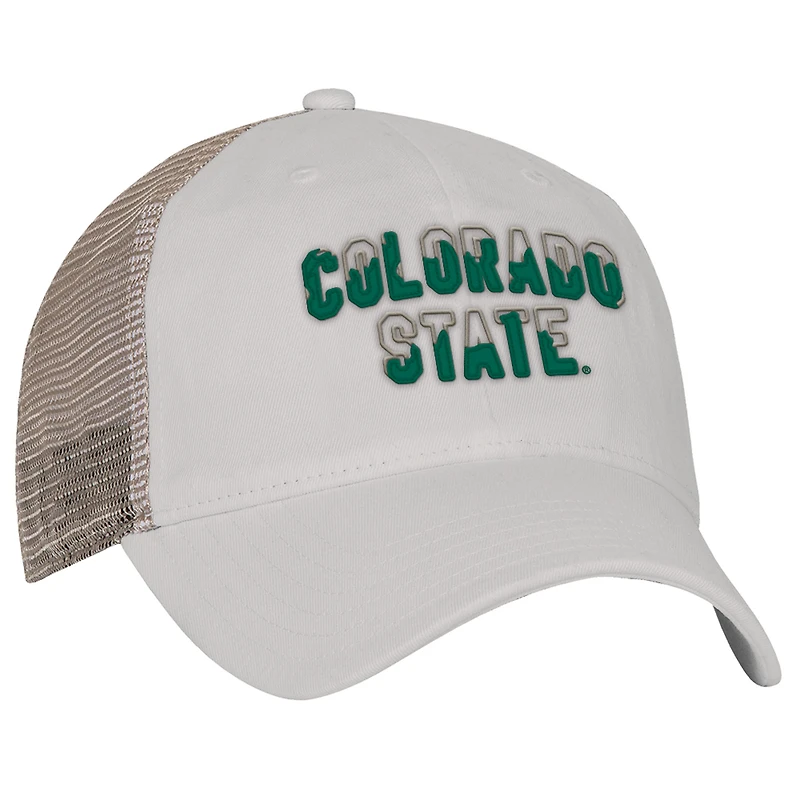 Men's Under Armour  Cream Colorado State Rams College Essentials Adjustable Trucker Hat