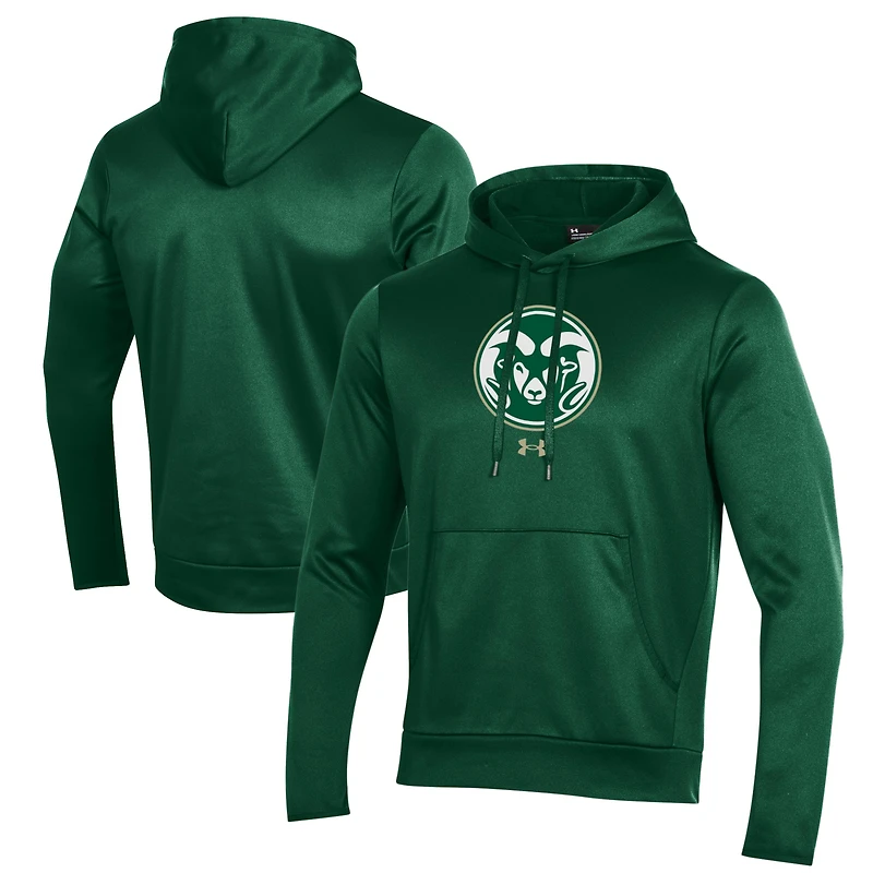 Sweat à capuche en polaire vert avec logo des Colorado State Rams pour homme Under Armour
