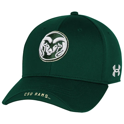 Casquette ajustable verte pour homme Under Armour Colorado State Rams Sideline Blitzing Accent