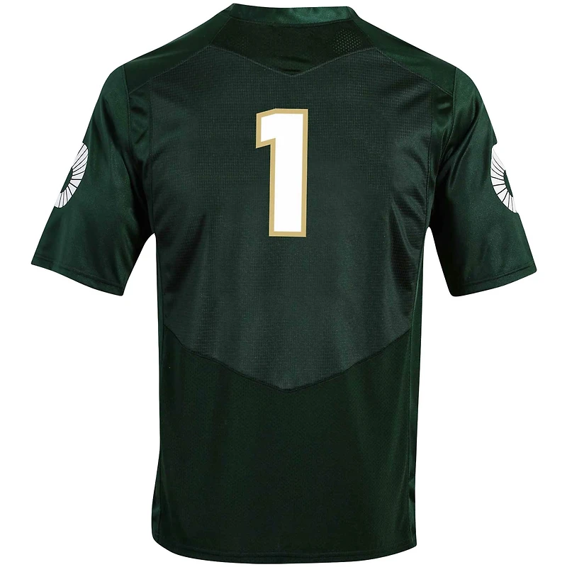 Men's Under Armour #1 Green Colorado State Rams Replica Football Jersey