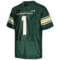 Men's Under Armour #1 Green Colorado State Rams Replica Football Jersey