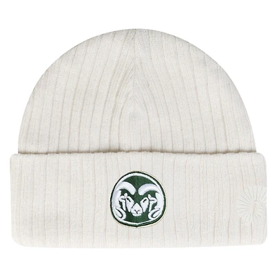 Men's Under Armour  Stone Colorado State Rams Sideline Halftime Shallow Cuffed Knit Hat