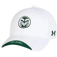 Casquette ajustable Under Armour blanche Colorado State Rams Sideline Blitzing Accent pour homme