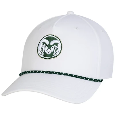 Casquette ajustable Under Armour blanche Colorado State Rams Sideline Drive Rope pour homme