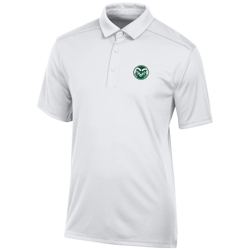 Men's White Colorado State Rams Classic Jacquard Polo