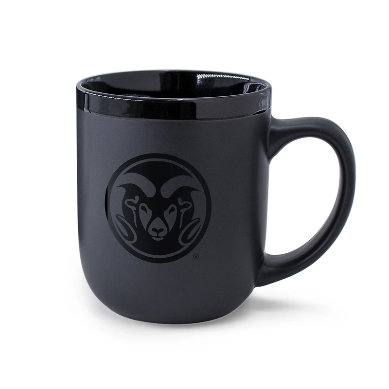 Mug en céramique noire ton sur ton WinCraft Colorado State Rams, 50 cl