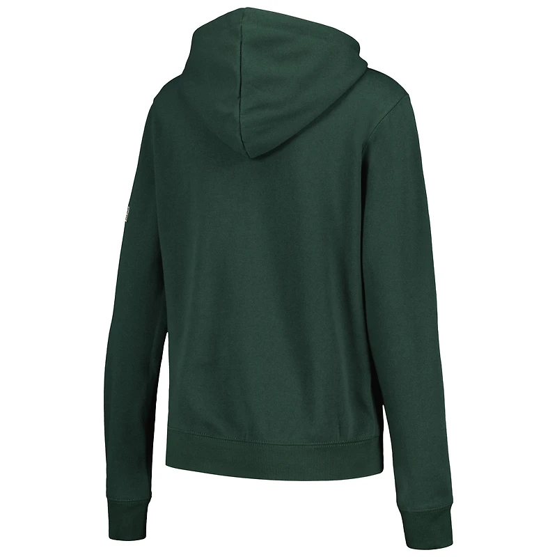 Sweat à capuche vert athlétique pour femme, modèle Stadium Athletic, avec grand logo des Colorado State Rams.