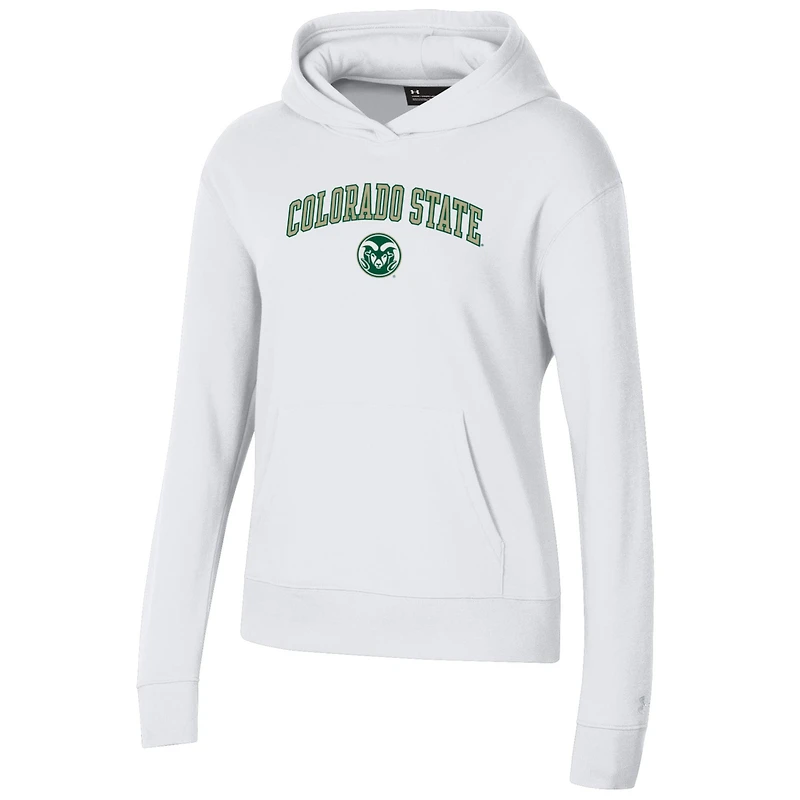 Sweat à capuche Under Armour blanc Colorado State Rams pour femme