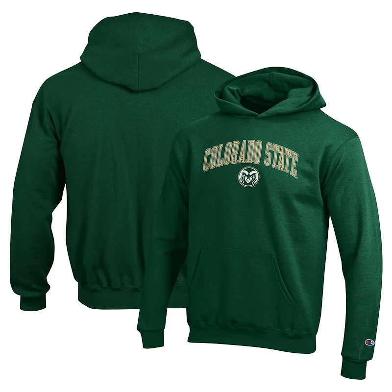 Sweat à capuche vert champion des jeunes Colorado State Rams Campus