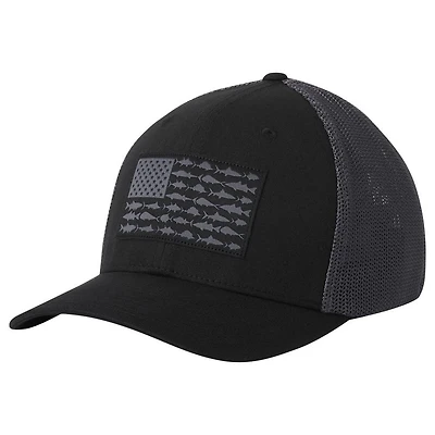 Casquette Columbia PFG Fish Flag Mesh Flex - Noir/Graphite