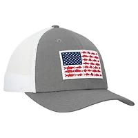 Casquette Columbia PFG Fish Flag Mesh Flex - Gris/Blanc