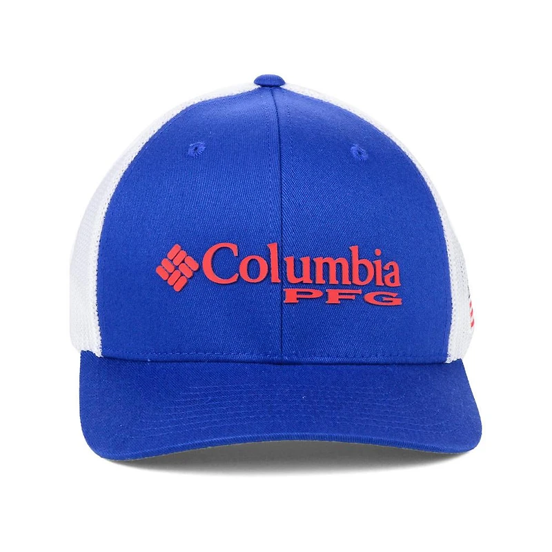Columbia PFG Mesh Flex Hat - Royal/White